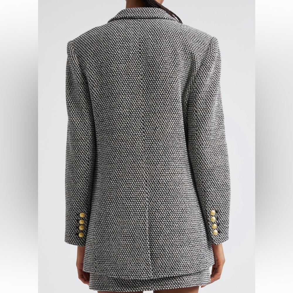 NEW L’agence Riva Double Breasted Knit Blazer - Picture 3 of 15